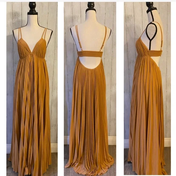 A.L.C Arianna Cutout Pleated Maxi Dress - Picture 5 of 16